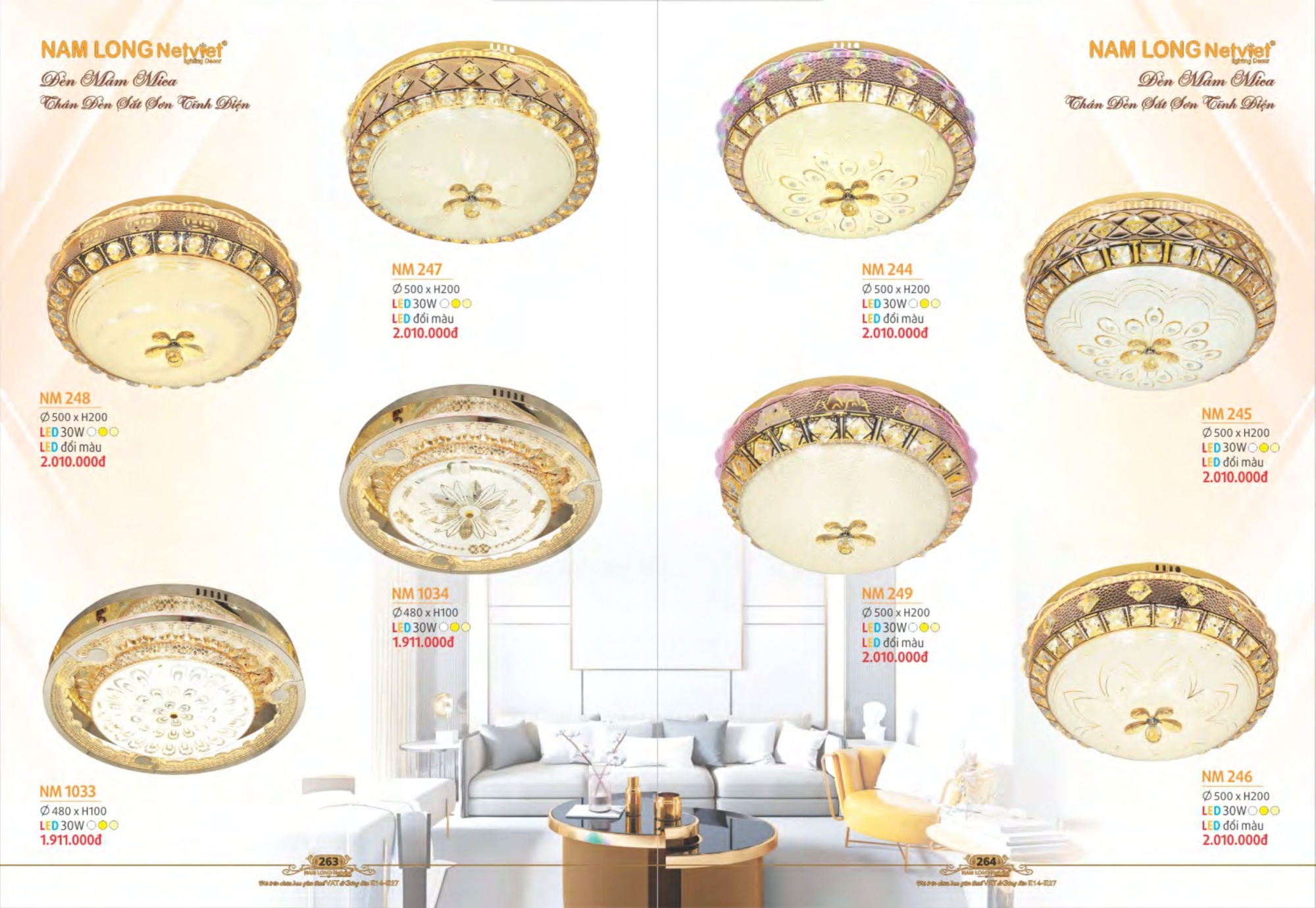 Bảng giá đèn trang trí Nam Long